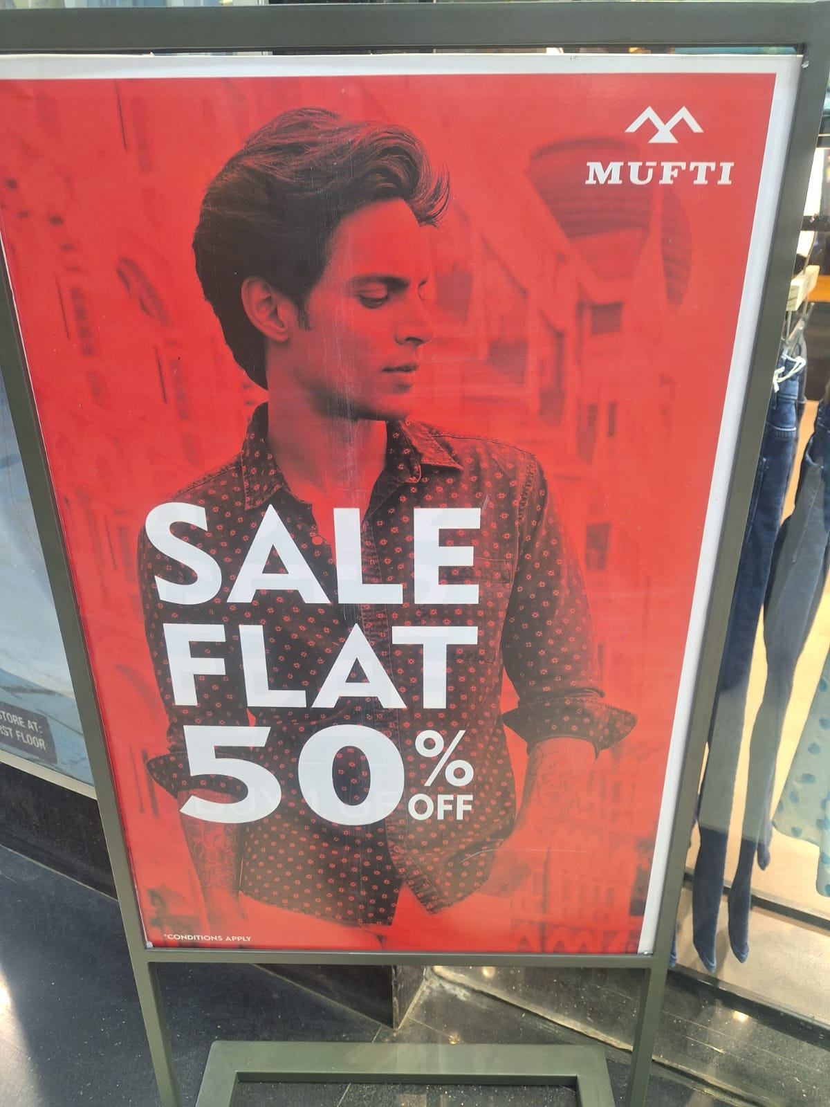 Upto 50% Off Deal @MUFTI, Ashima Mall, Bhopal