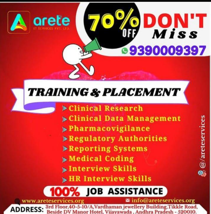 Best pharmacovigilance course, clinical SAS and medical coding training with good placements 