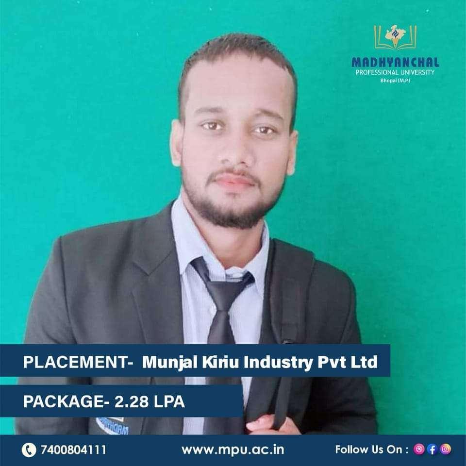 CONGRATULATIONS Mr. Om Prakash Yadav on your placement. We at MPU & PGOI are always here to help ...