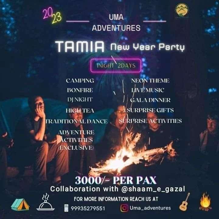 New Year Party 2023 at Tamia Hills near Pachmarhi