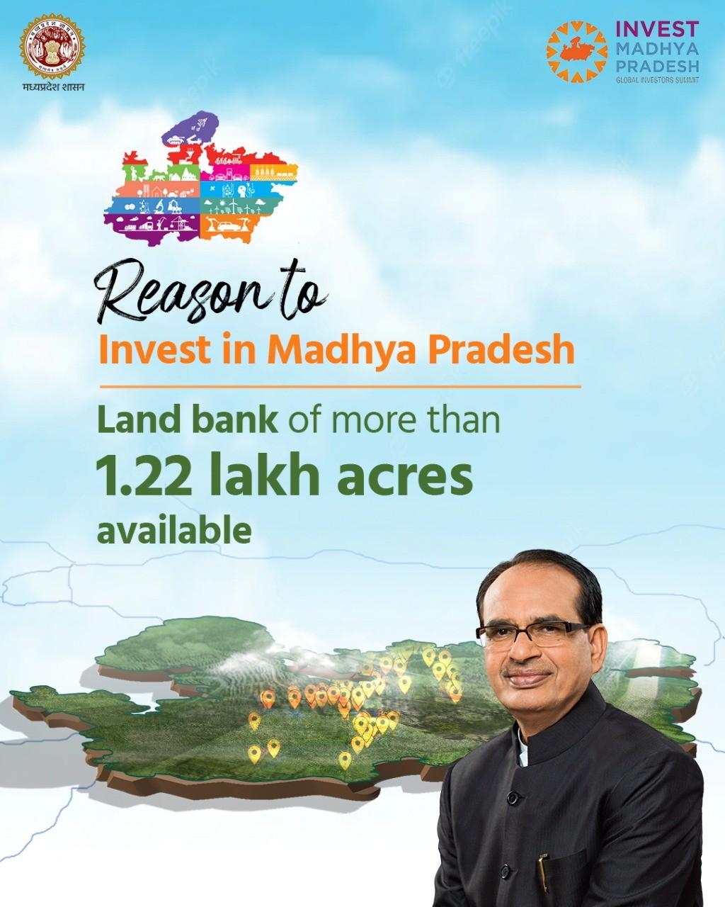 Madhya Pradesh is a state with ample land and boundless opportunities for industries.
