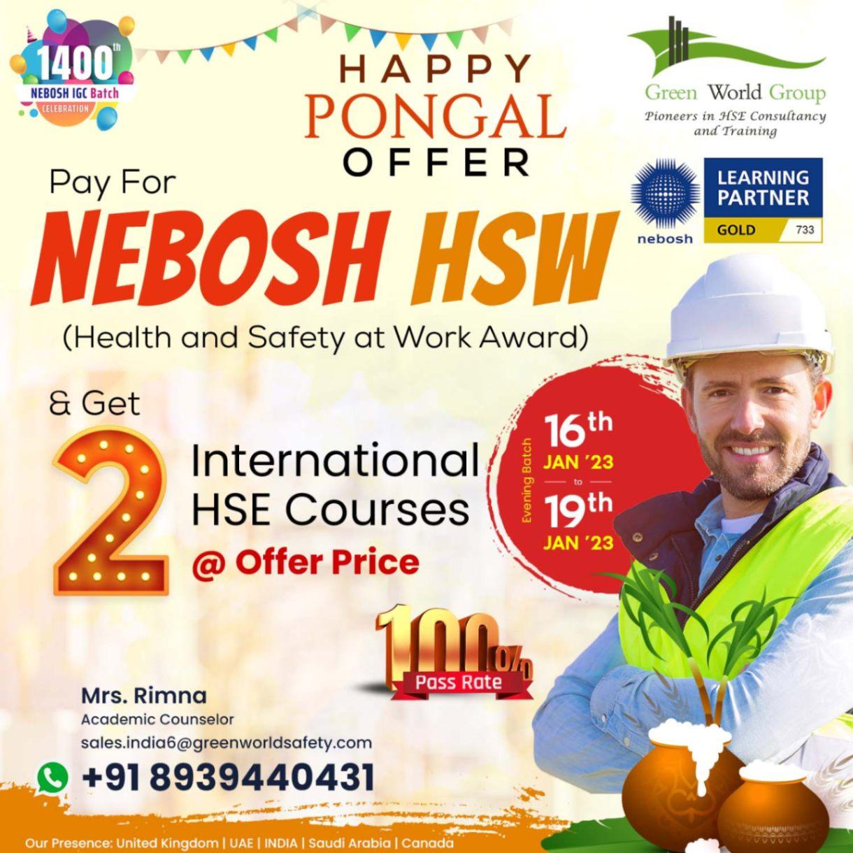 Value this festive season by learning NEBOSH HSW…!!
