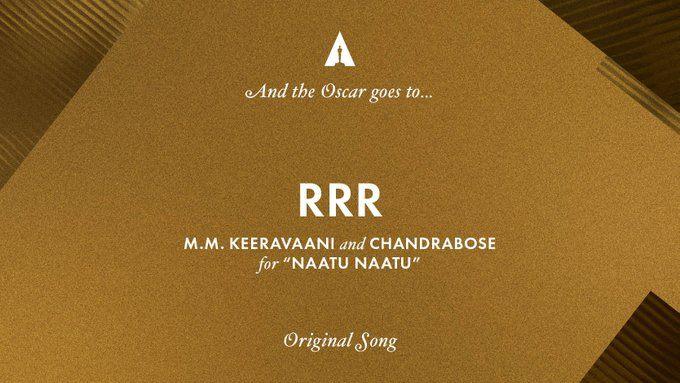 Congratulations to Team @RRRMovie!  : CM MP