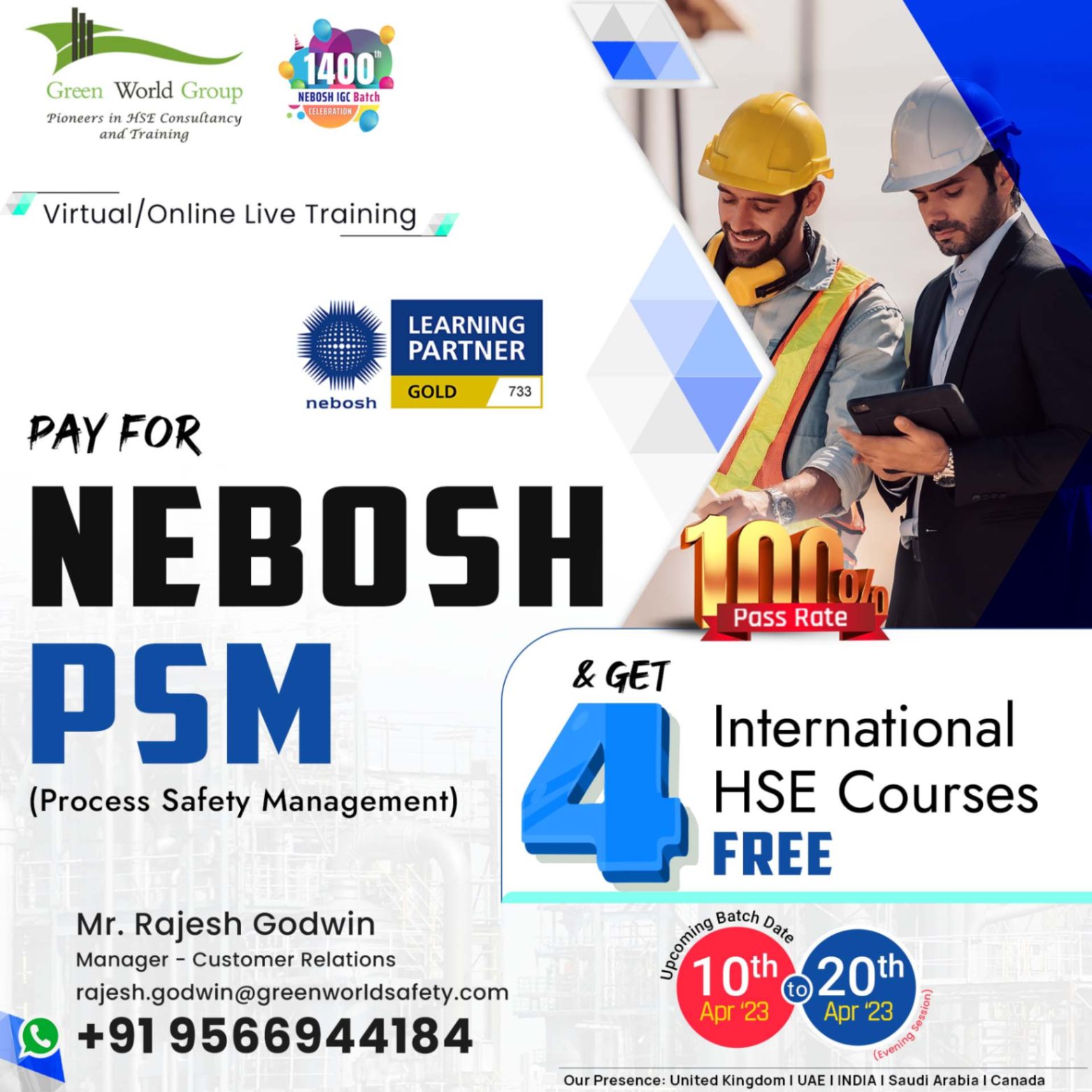 Boost your career opportunities with NEBOSH PSM!