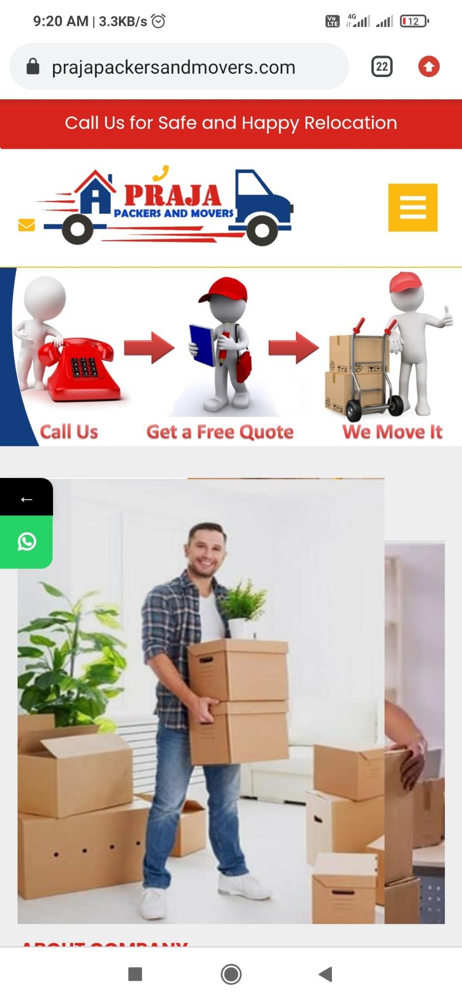 Movers/ Packers; Exp: Some experience (0-1 years)