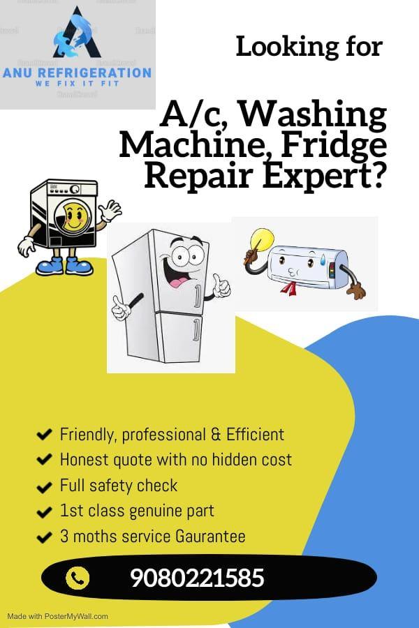 Air Condition Installation & Repair, Refrigerator Repair; Exp: More than 5 year