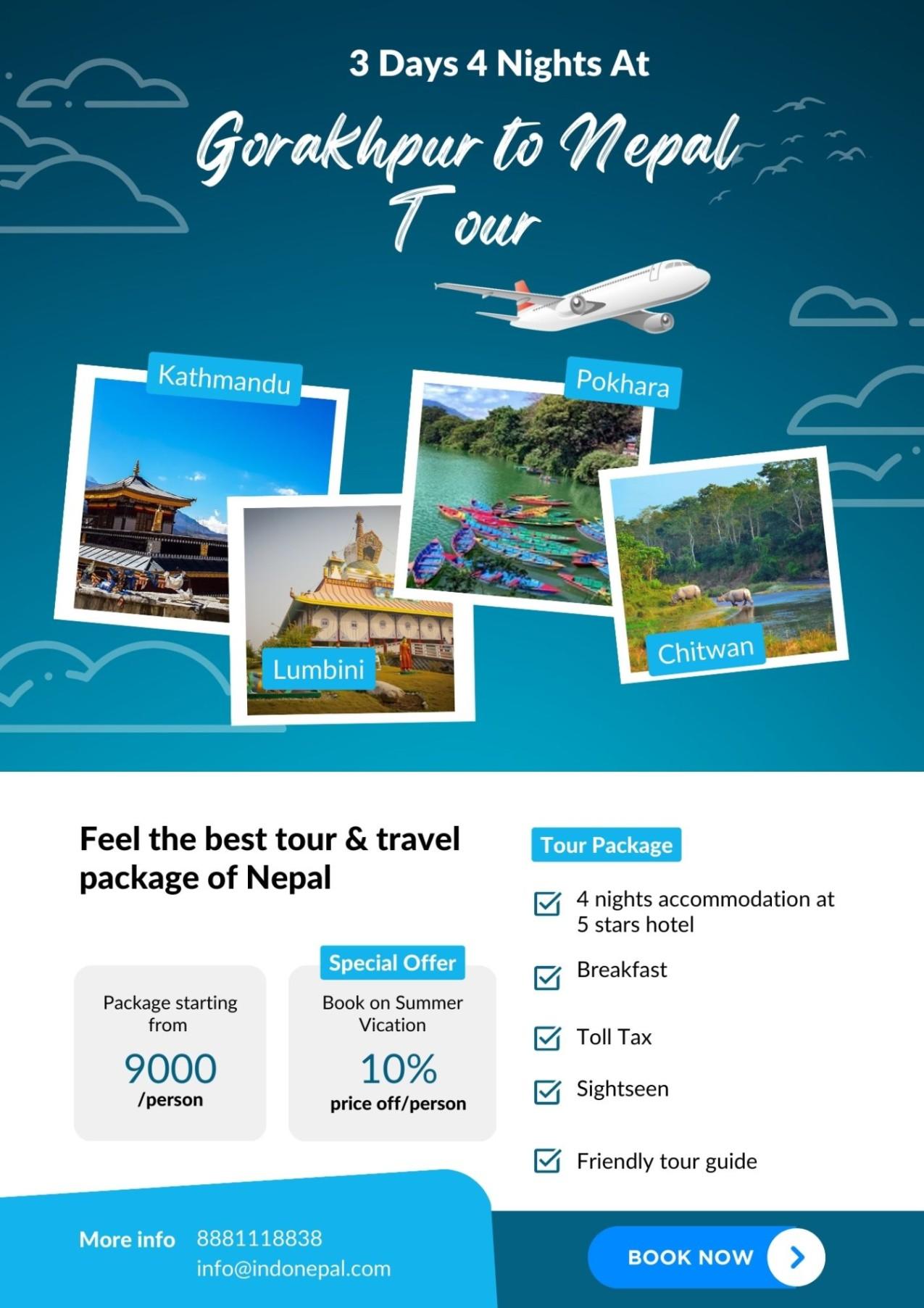 Gorakhpur to Nepal Tour Package, Nepal tour package from Gorakhpur