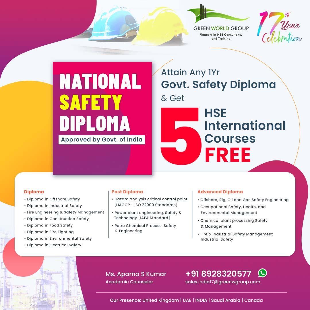 Excellent opportunity for Freshers and future HSE professionals