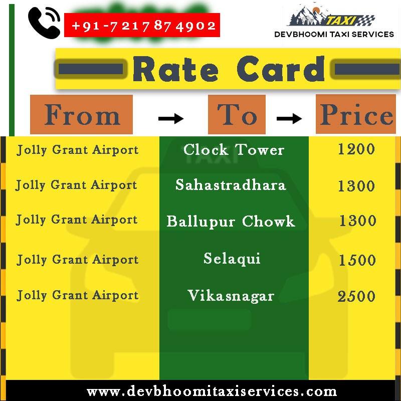 Dehradun Airport Taxi Services