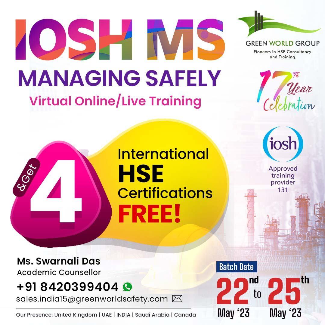 Unlock a Safer Future with IOSH MS at Green World!!!