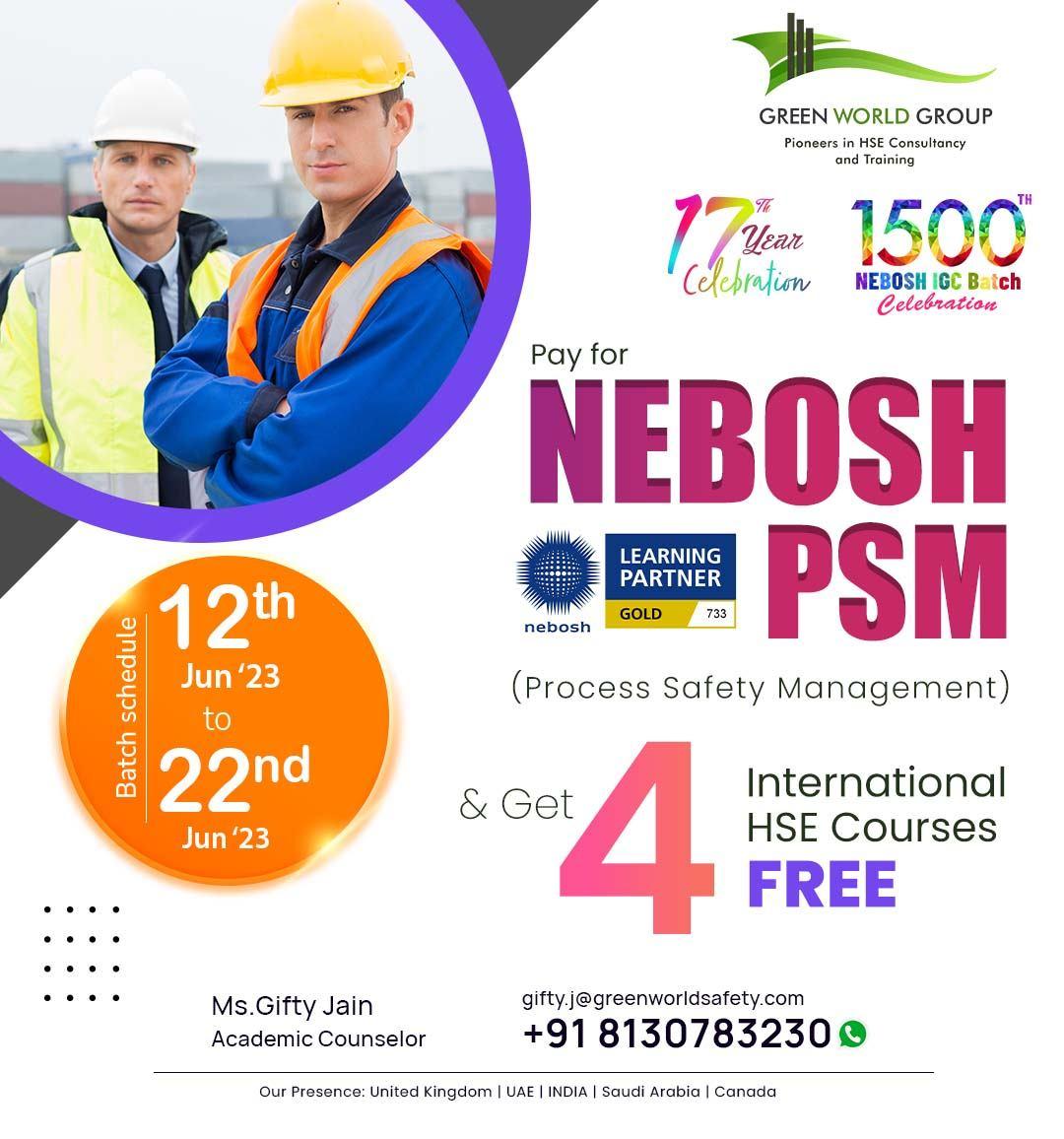 Fuel Your Safety Journey with Nebosh PSM at Green World 