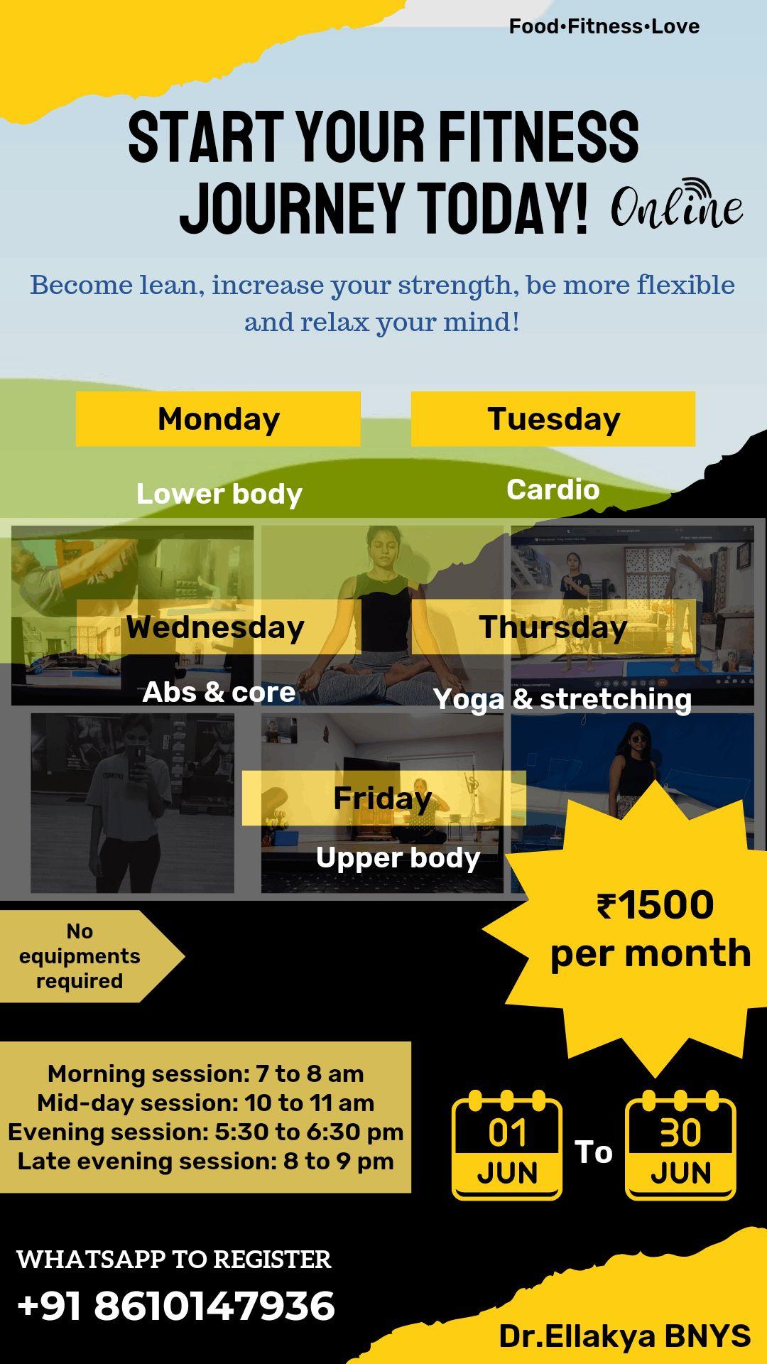 Workouts/ Yoga; Exp: 3 year