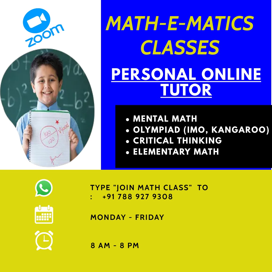 Elementary (Class 1 - 5 Tuition), Mathematics, Middle Class (6th -8th) Tuition; Exp: More than 5 year