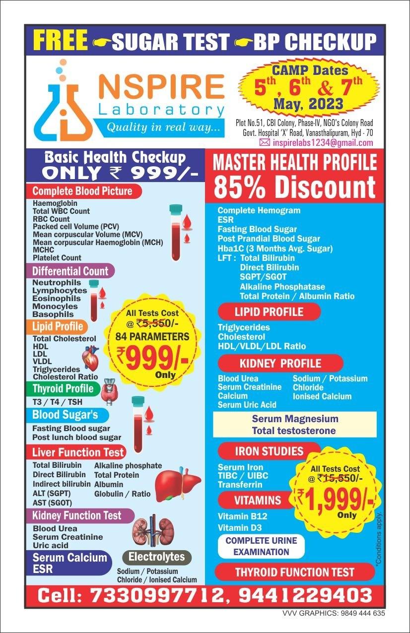 Blood Related Test, Stool Related Test, Urine Related Test; Exp: More than 10 year