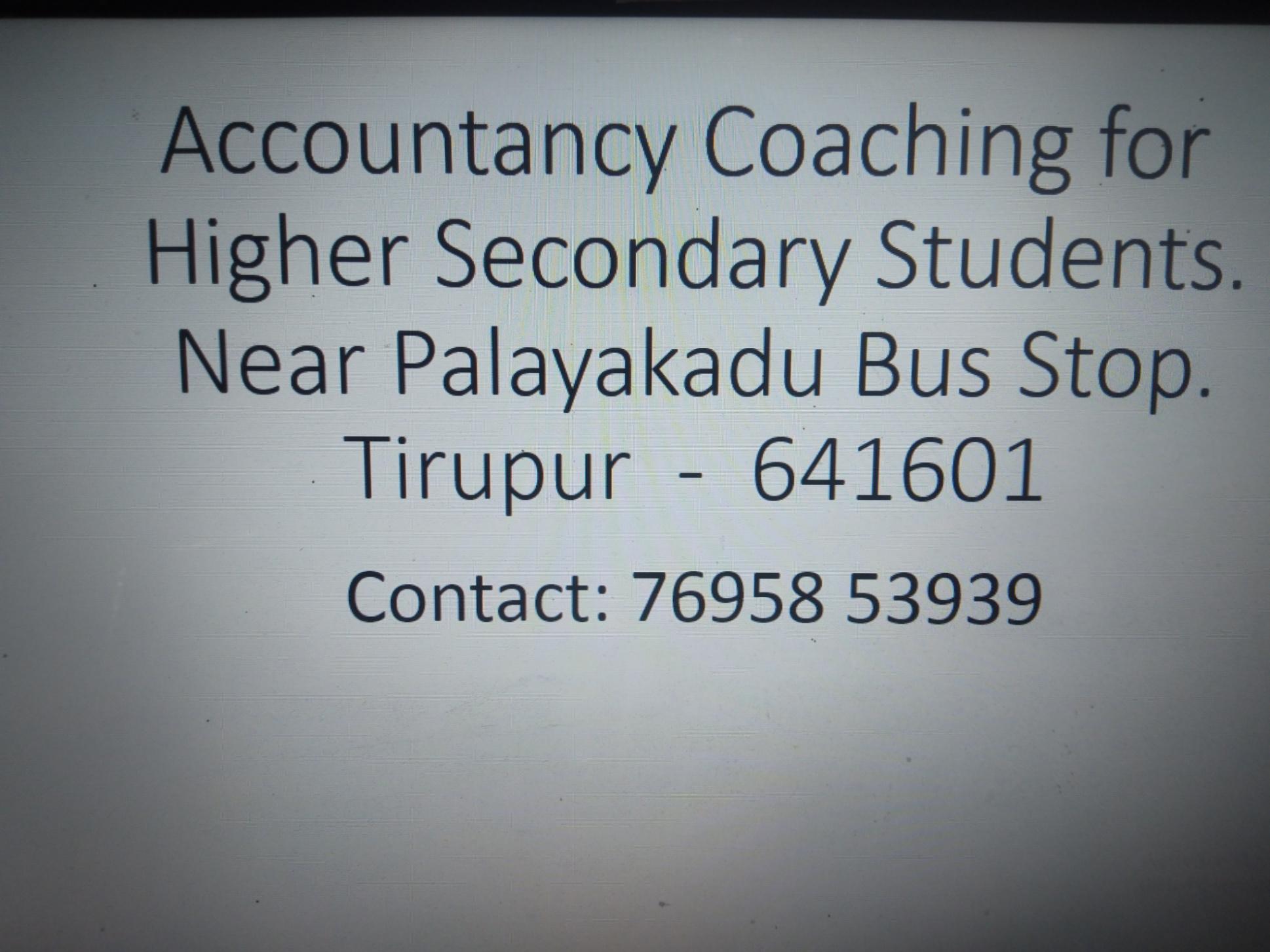 Accountancy coaching for higher secondary students 