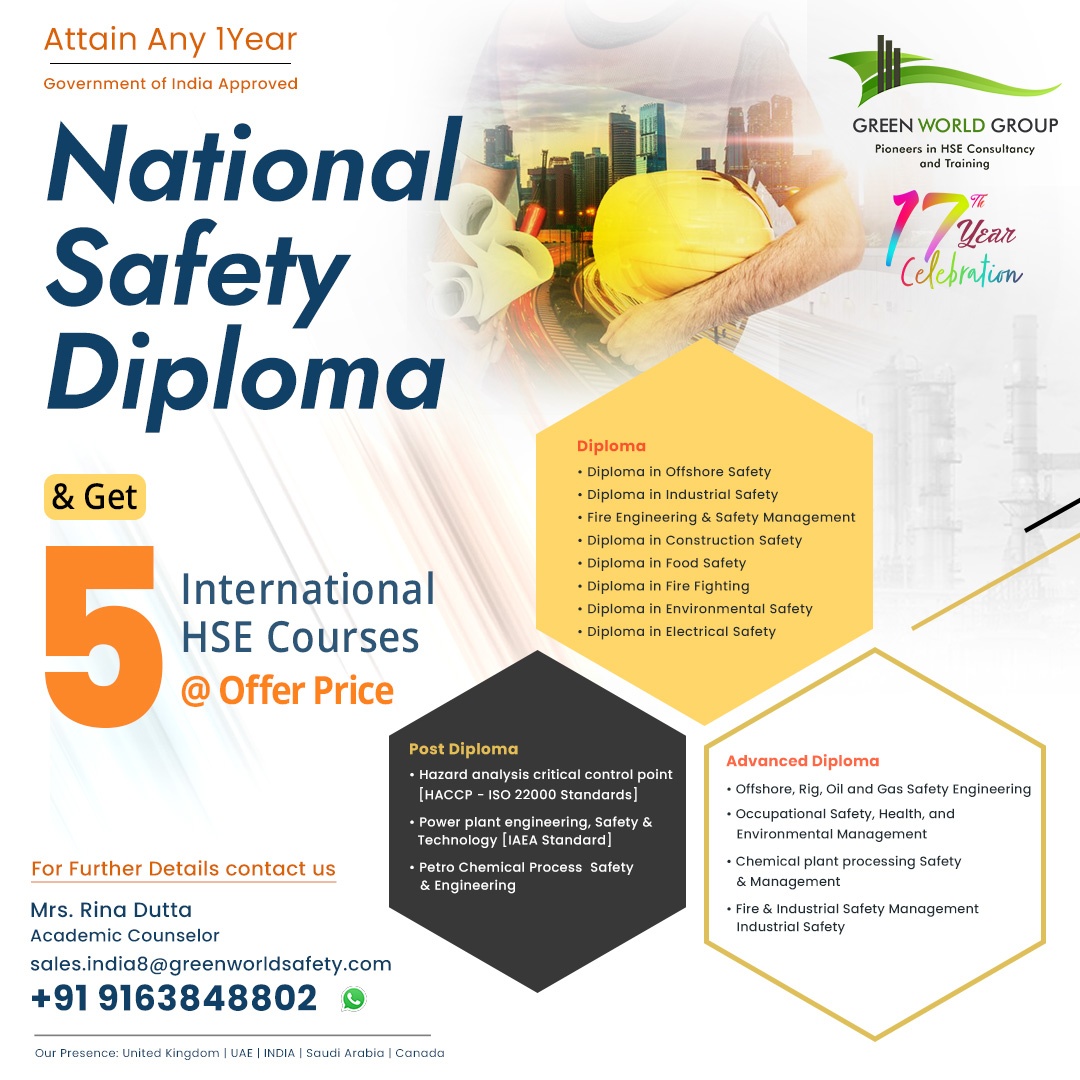 Pursue Safety Diploma Course Training in Kolkata