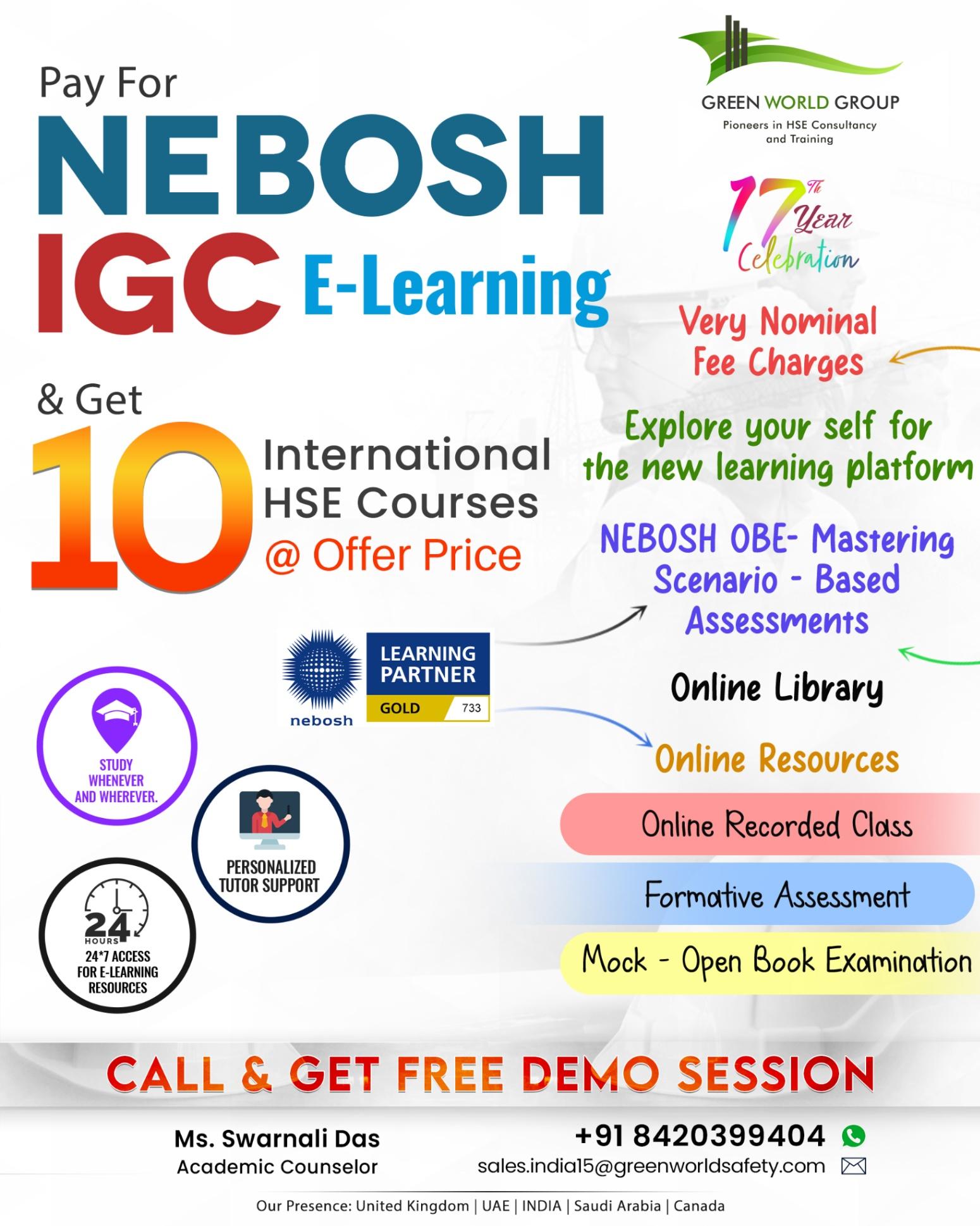   Elevate your career  With NEBOSH IGC course 