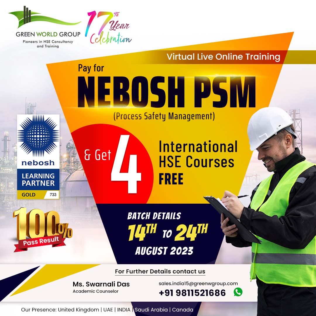 Study online Nebosh PSM course in Uttar Pradesh 