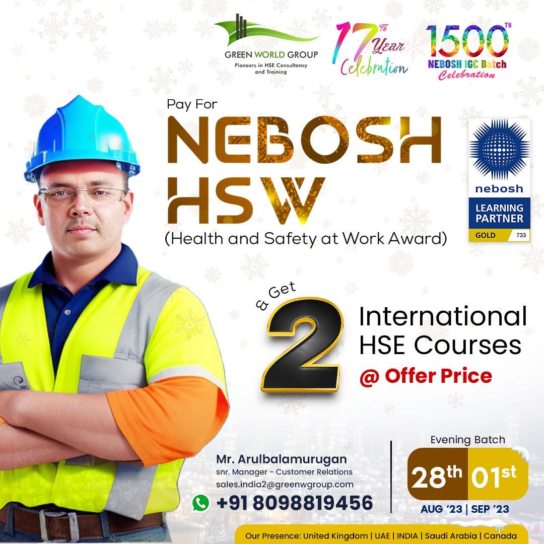 NEBOSH HSW Online course in CHENNAI