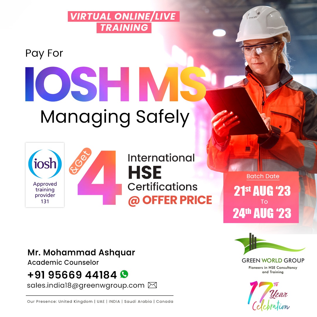  Take IOSH MS course in PATNA at INR,13999