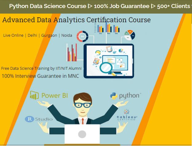 Data Science Certification Course in Delhi, Saket, Free R, Python with ML Certification, Special Independence Offer till Aug'23