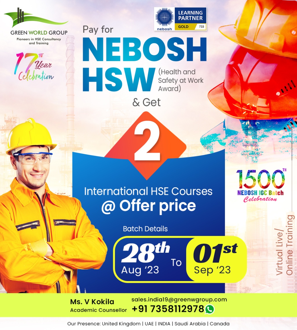 Unlock new career opportunities  with NEBOSH HSW certificate!