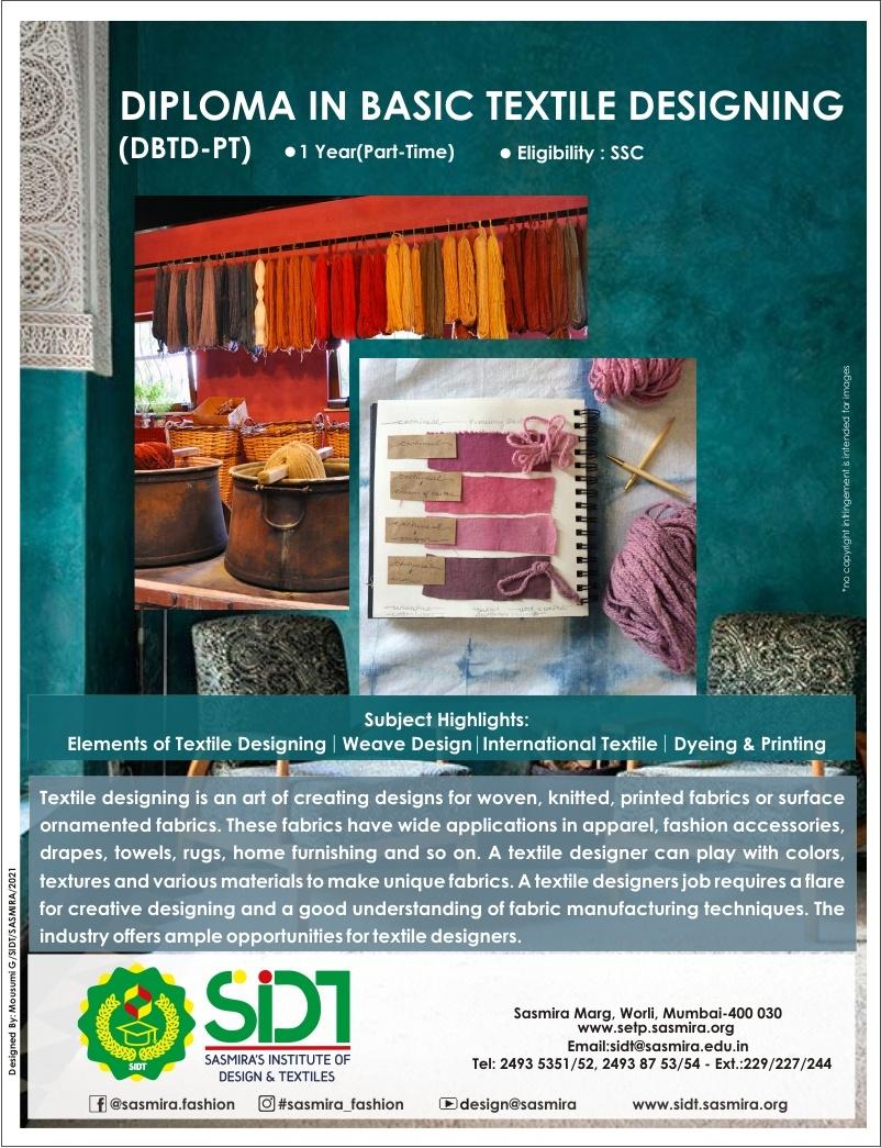 DIPLOMA IN FASHION DESIGN AND CLOTHING TECHNOLOGY