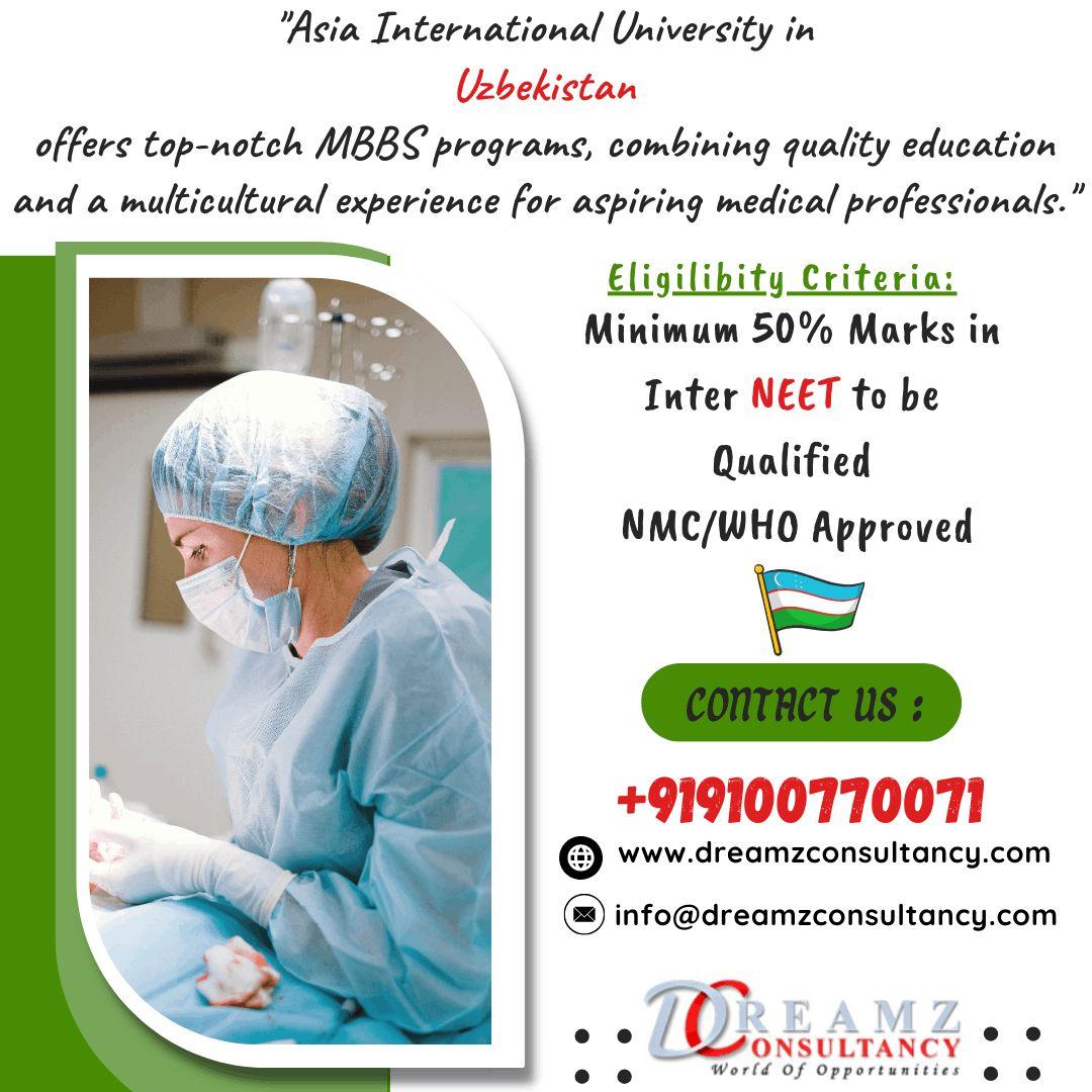 Uzbekistan MBBS admissions are currently open for eligible students.