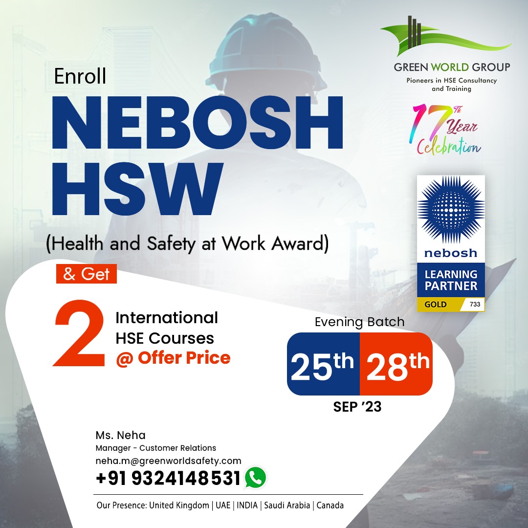  Begin your HSE Career  With NEBOSH HSW Training In  Mumbai 