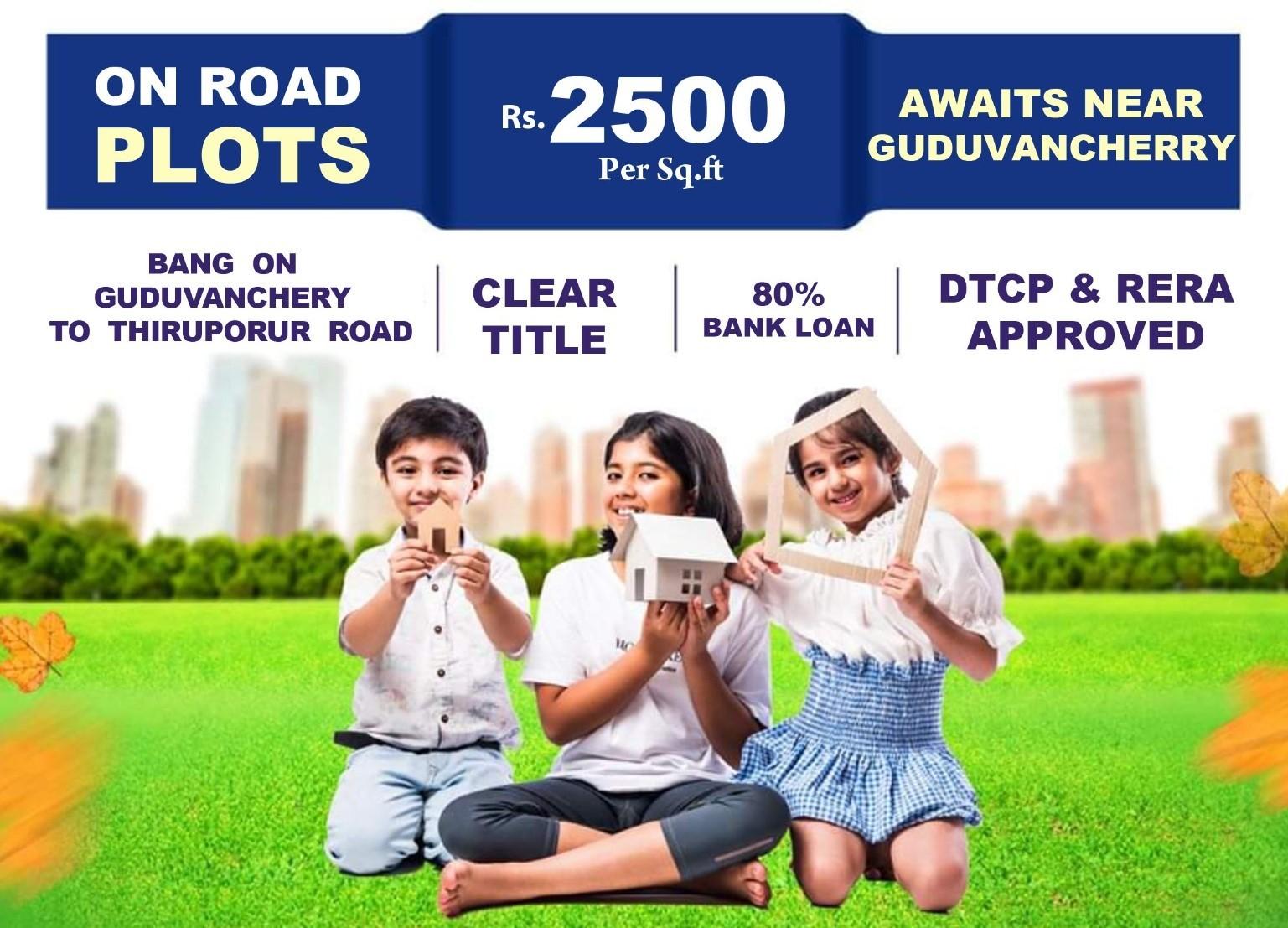  GUDUVANCHERY ONROAD  - DTCP RERA APPROVED Villa Plots    