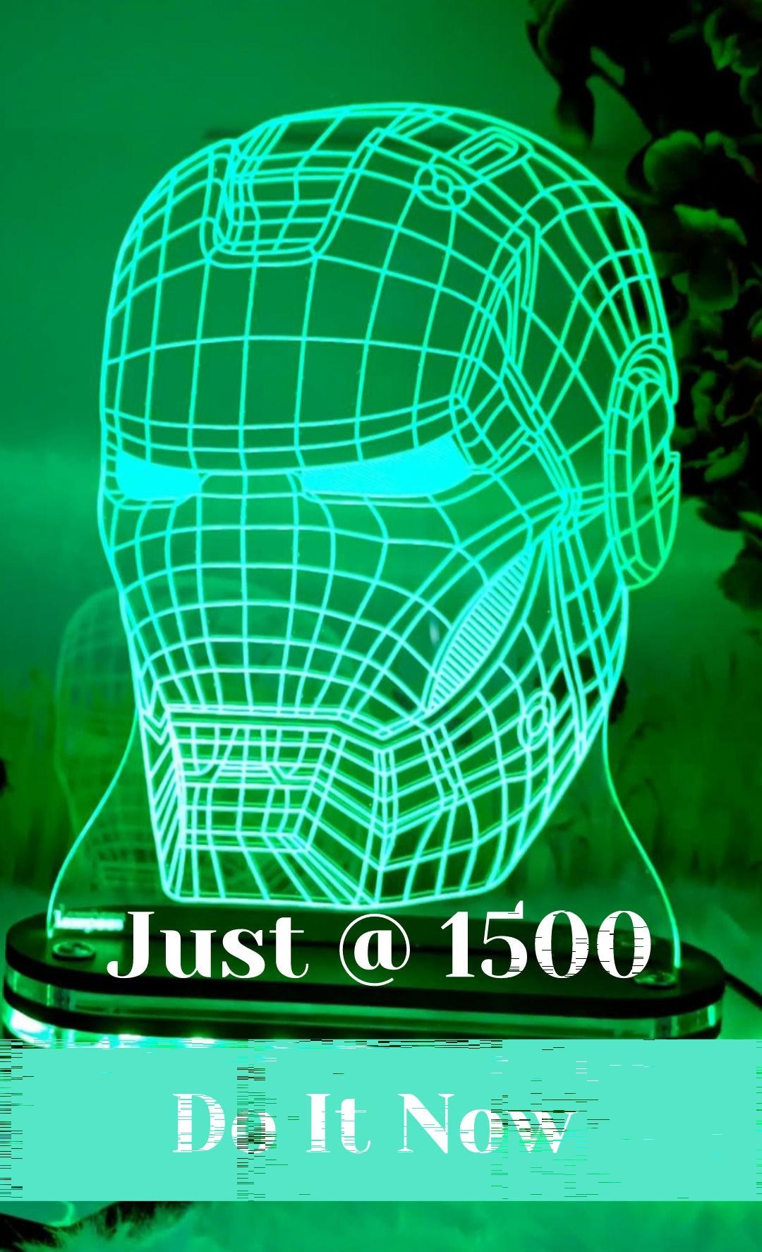 Iron Man Mask LED Lamp can be used for 10,000 hours