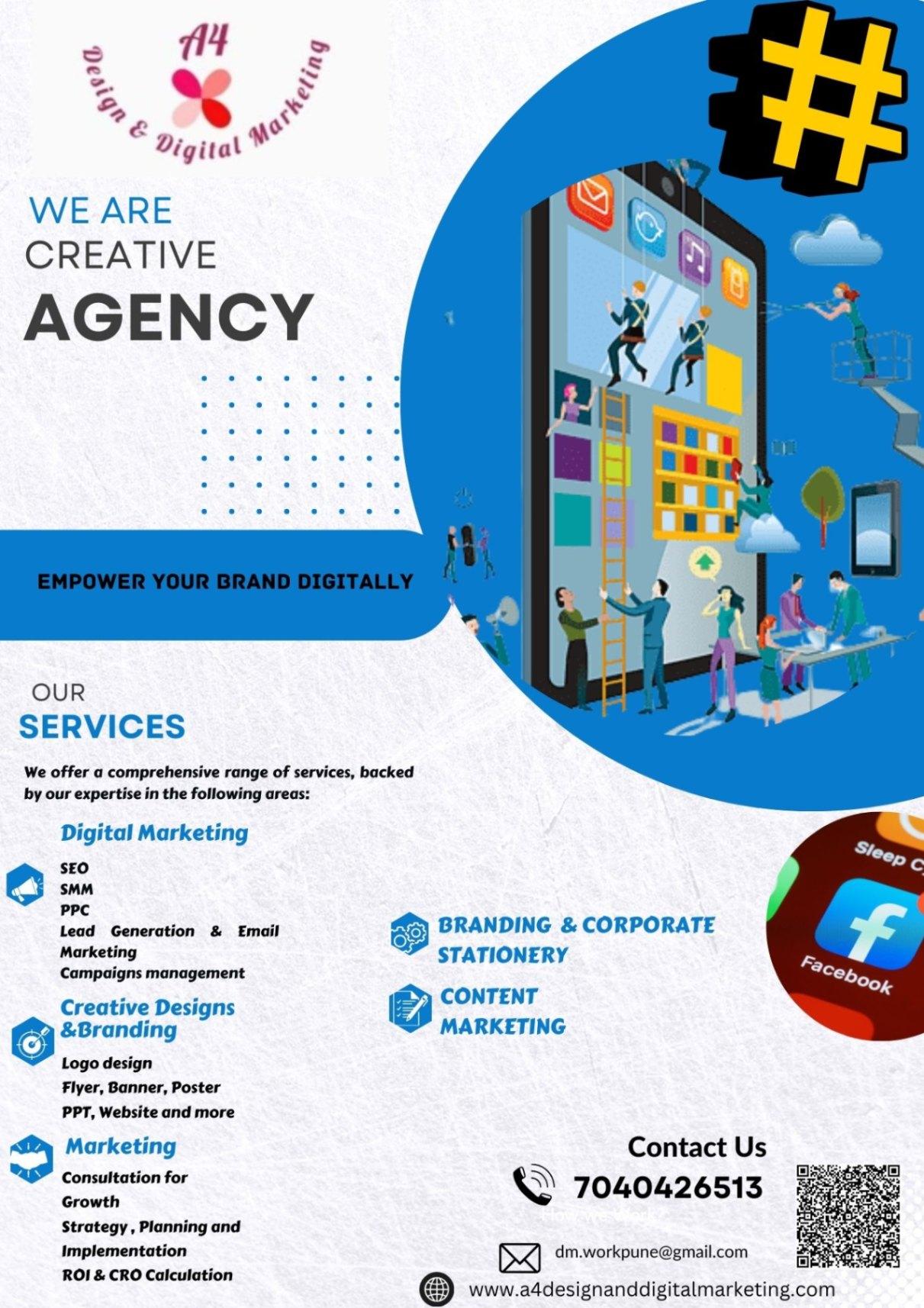 Graphic Designer, Digital Marketers, Web Designing, Creative/ Technical Writing; Exp: More than 15 year