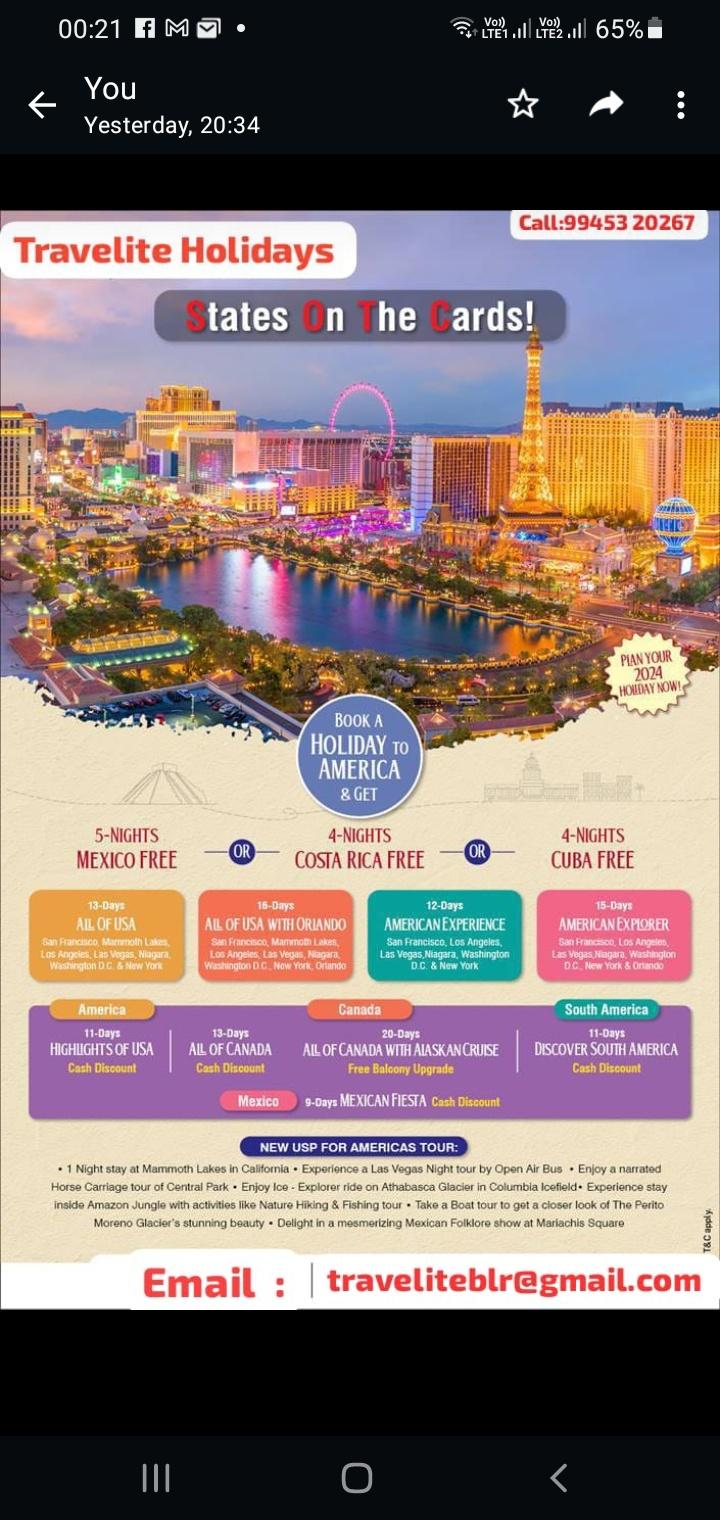 Holiday Packages Domestic and International 