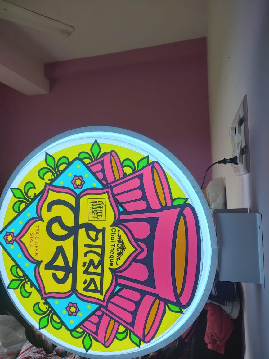 Led lollipop sign board 