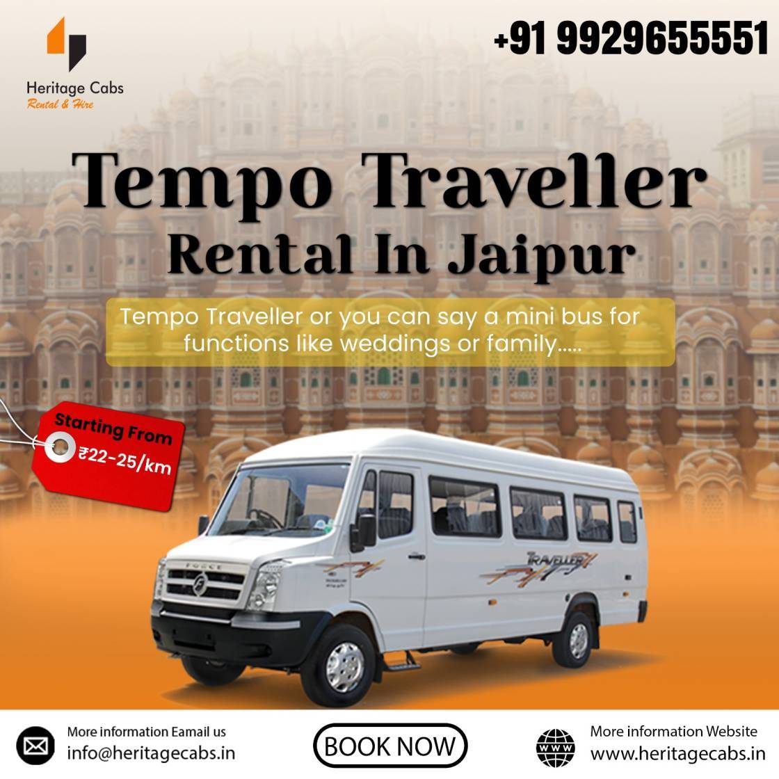 Tempo Traveller Hire and Rental Service in Jaipur