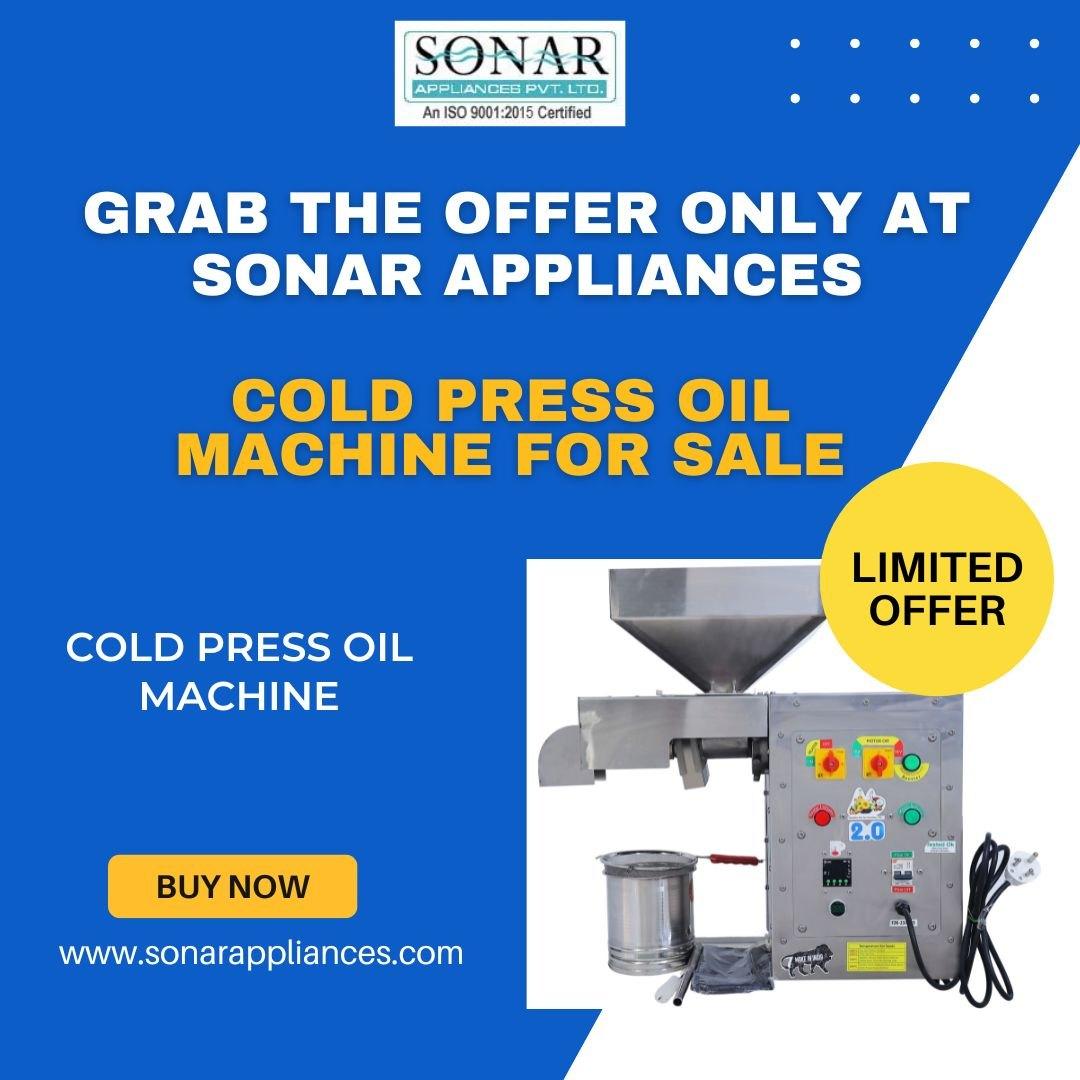 Cold Press Oil Machine for Sale Grab the offer only at Sonar Appliances