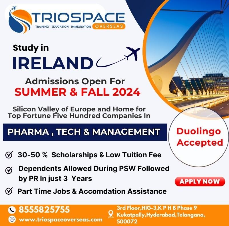 Ireland Overseas Consultants in Hyderabad  - Triospace Overseas