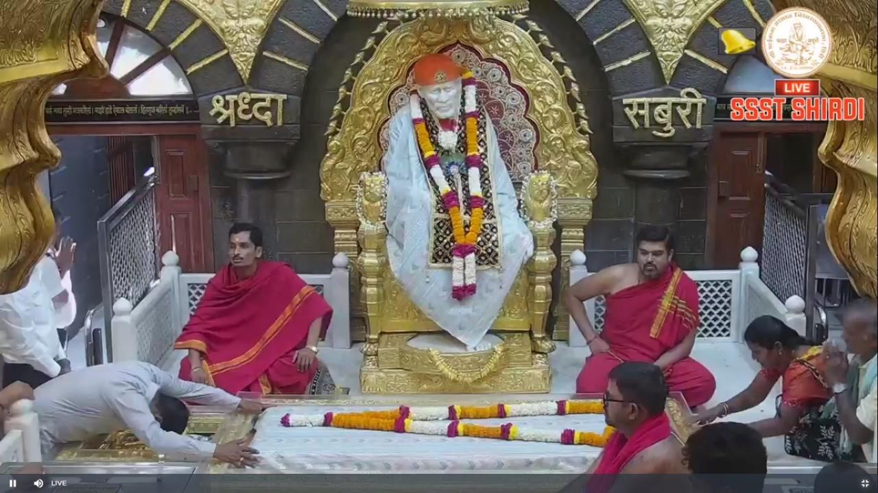                   TODAY SHREE SAI BABA DARSHAN SABKA MALIK EK  (22/04/24) SHIRDI