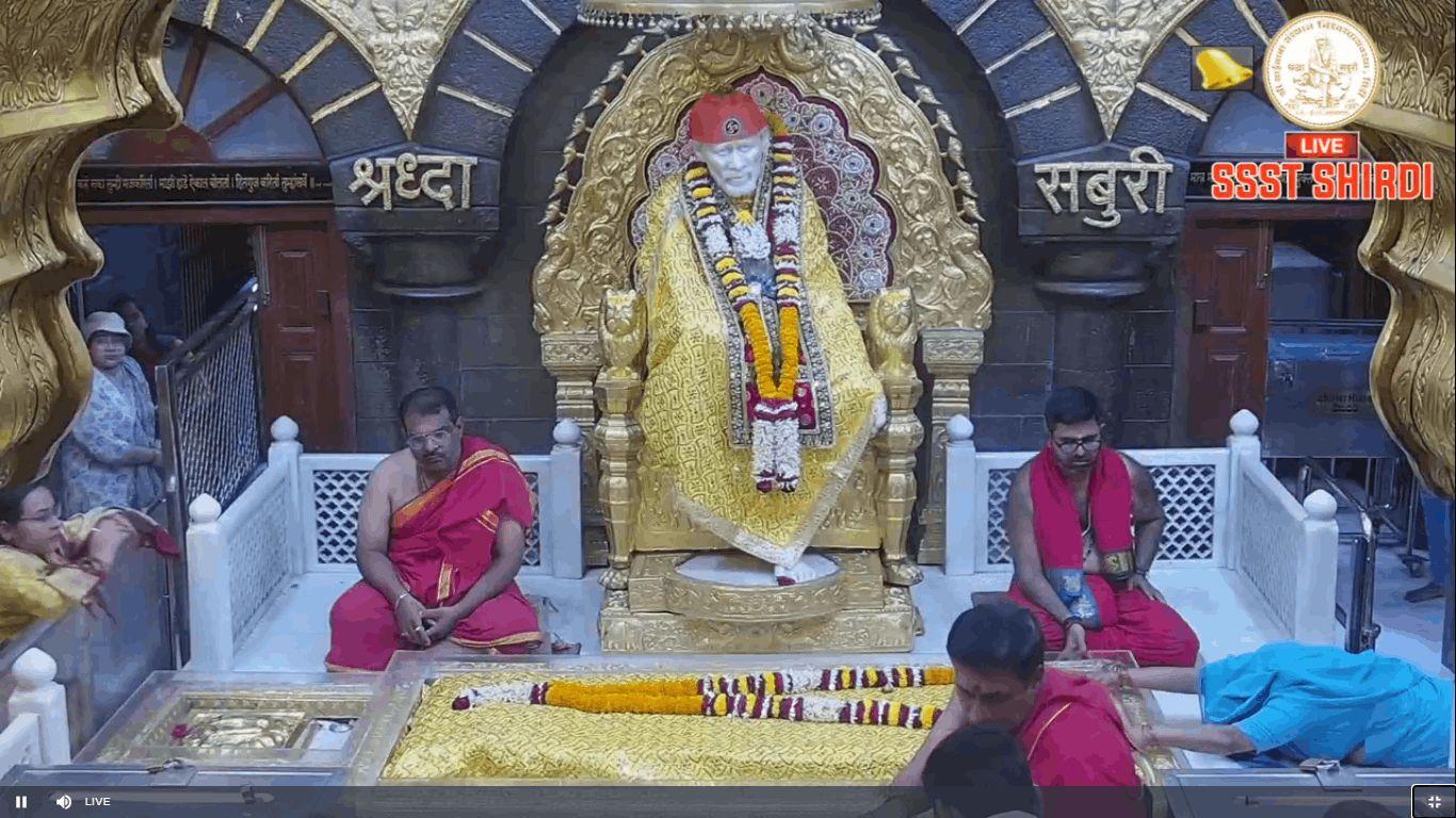                  TODAY SHREE SAI BABA DARSHAN SHIRDI SABKA MALIK EK (25/04/2024)