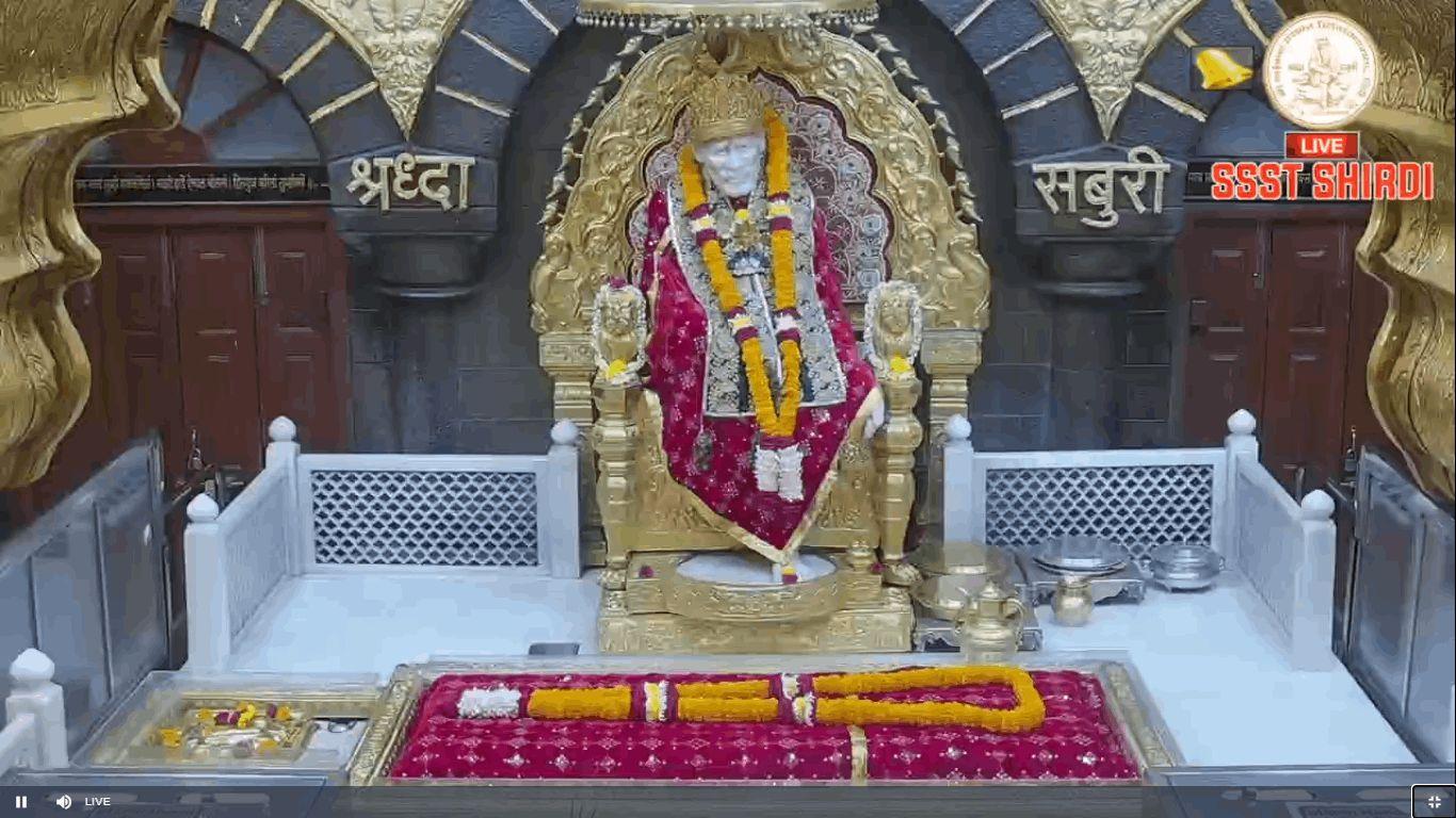                TODAY DARSHAN SHREE SAI BABA SHIRDI SABKA MALIK EK ( 01/05/2024 )