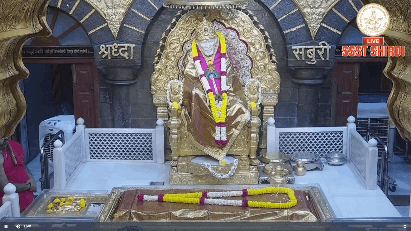                  TODAY DARSHAN SHREE SAI BABA SHIRDI SABKA MALIK EK (03/05/2024)