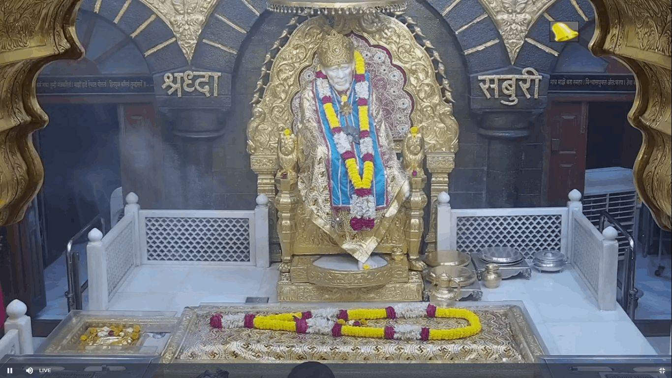                  TODAY DARSHAN SHREE SAI BABA SHIRDI SABKA MALIK EK (08/05/2024)