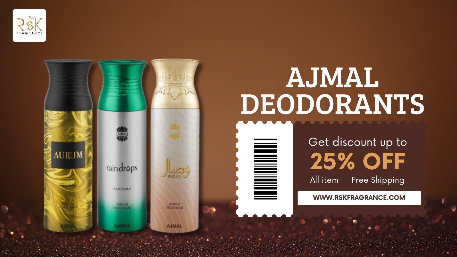 25% off Ajmal deodorant Perfumes Black @RSK Fragrance, Chandigarh