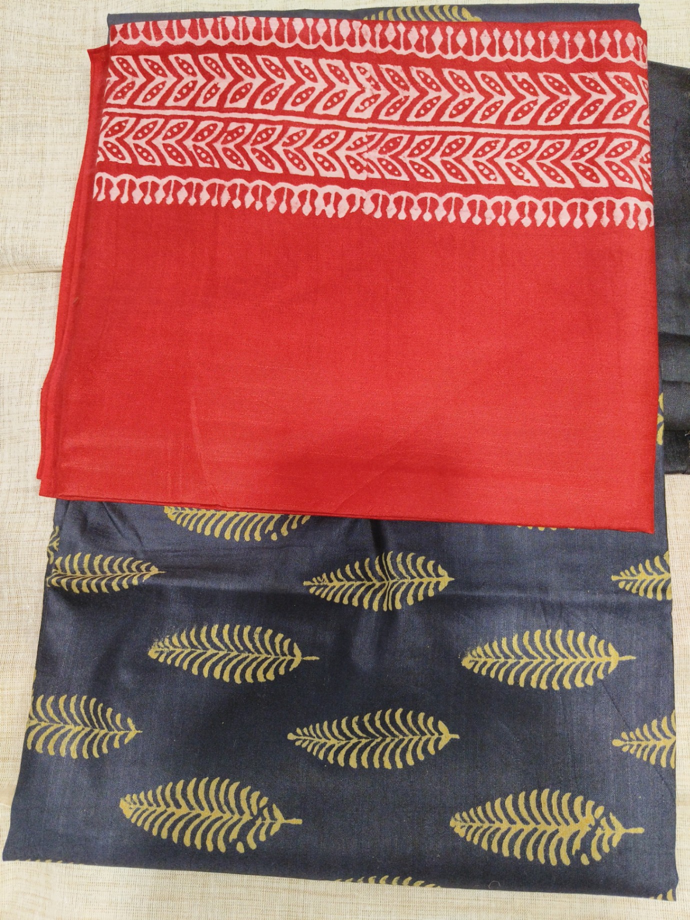 40% off  Women Salwar Suits Black Red Silk @Savra Handloom Silk, Bhopal