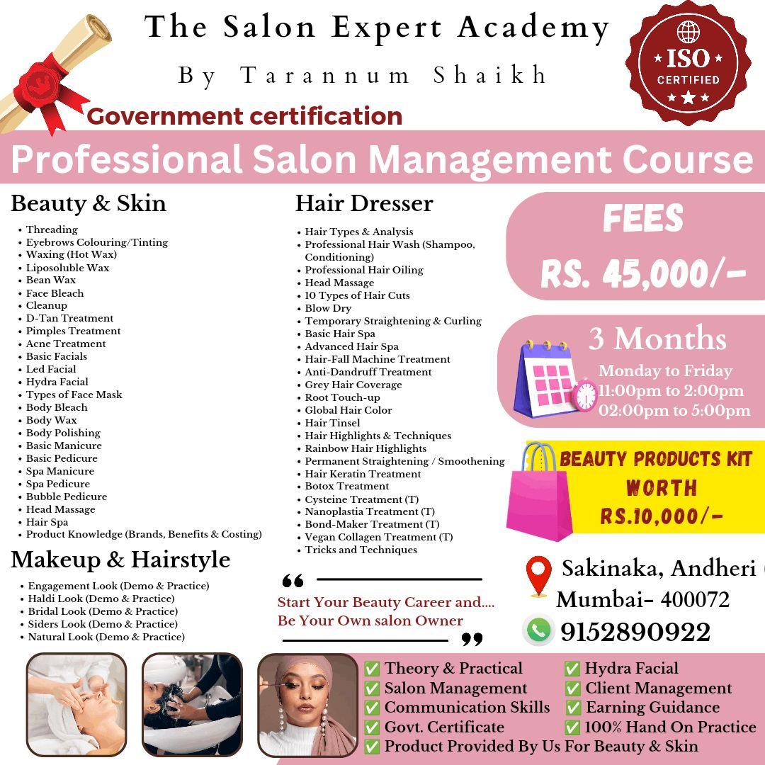Salon Management Course | Professional Beautician Course