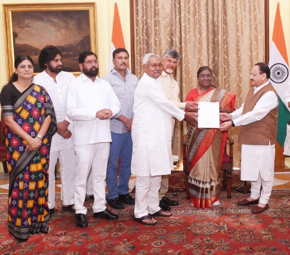NDA delegation meet President Draupadi Murmu