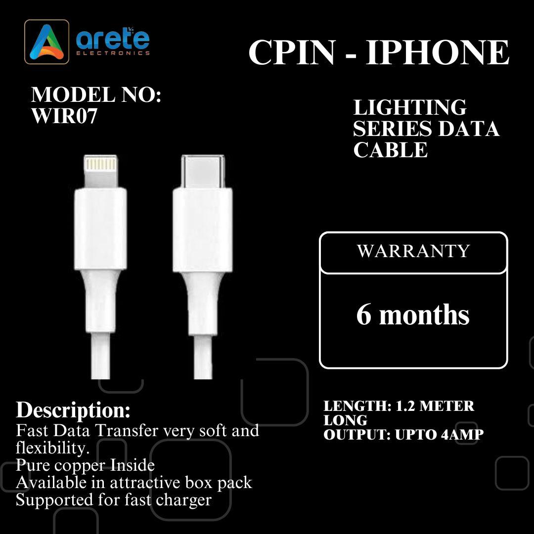 LIGHTNING SERIES DATA CABLE - CPIN - IPHONE 
