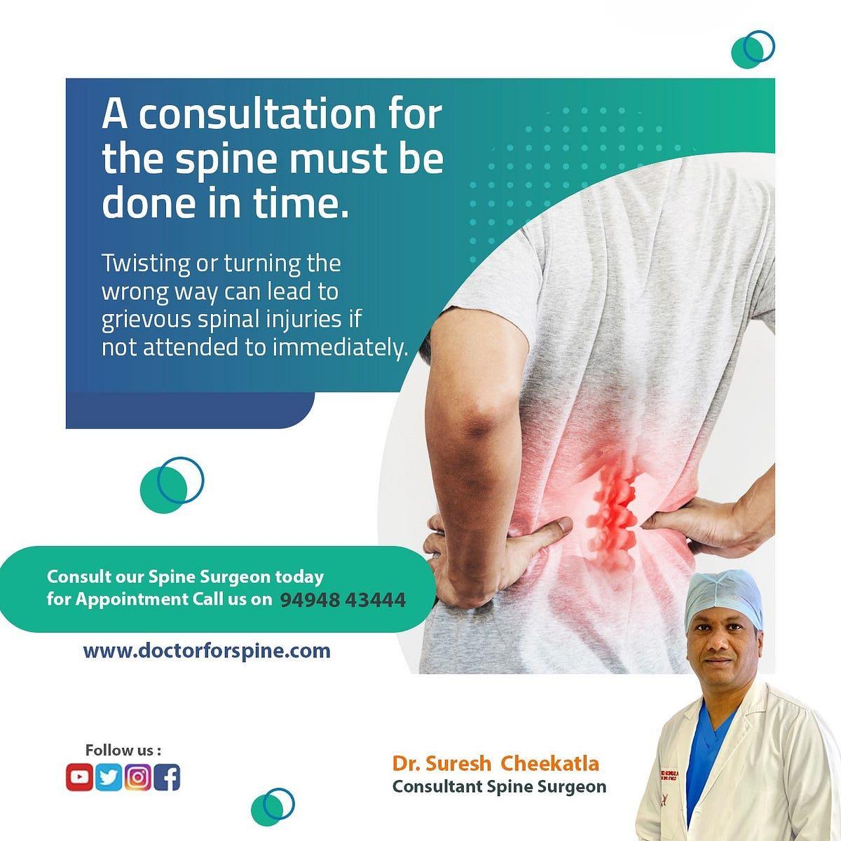 Best spine doctor in hyderabad- Dr. Suresh Cheekatla