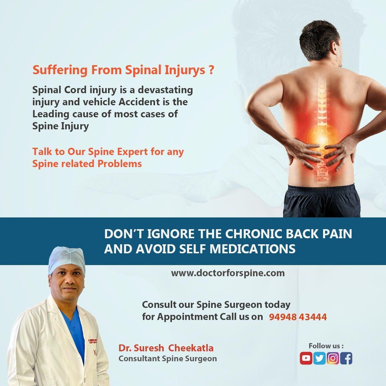 Best spine surgeon in hyderabadTop spine surgeon in hyd Dr. Suresh Cheekatla  