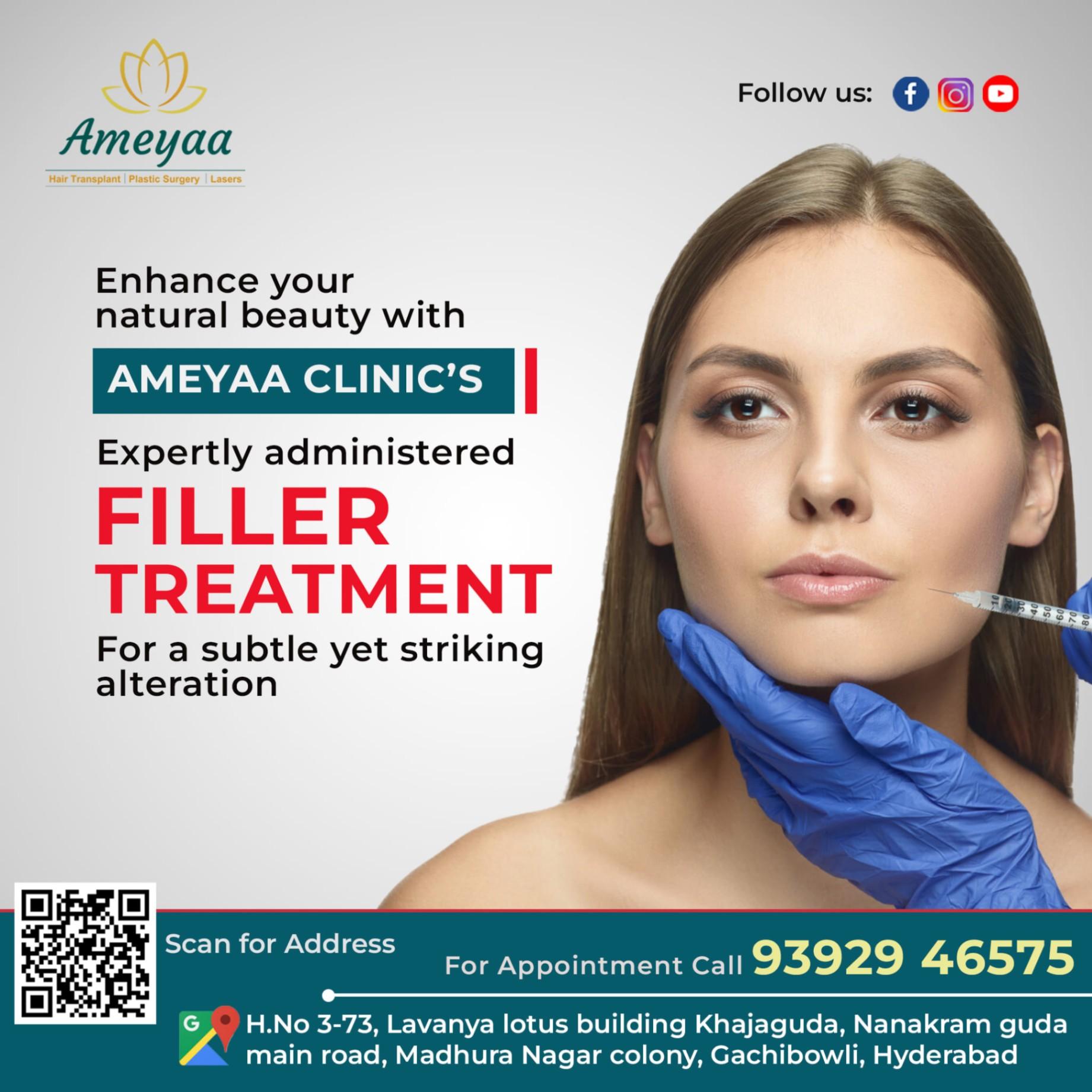Botox and Fillers Treatment in Gachibowli Hyderabad Ameyaa Hair Transplantcenter